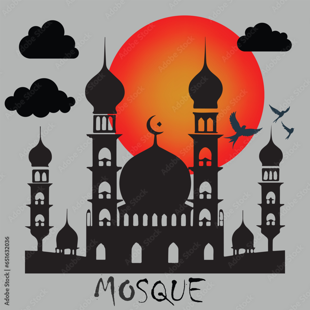 Free Mosque vector and Illustration design 