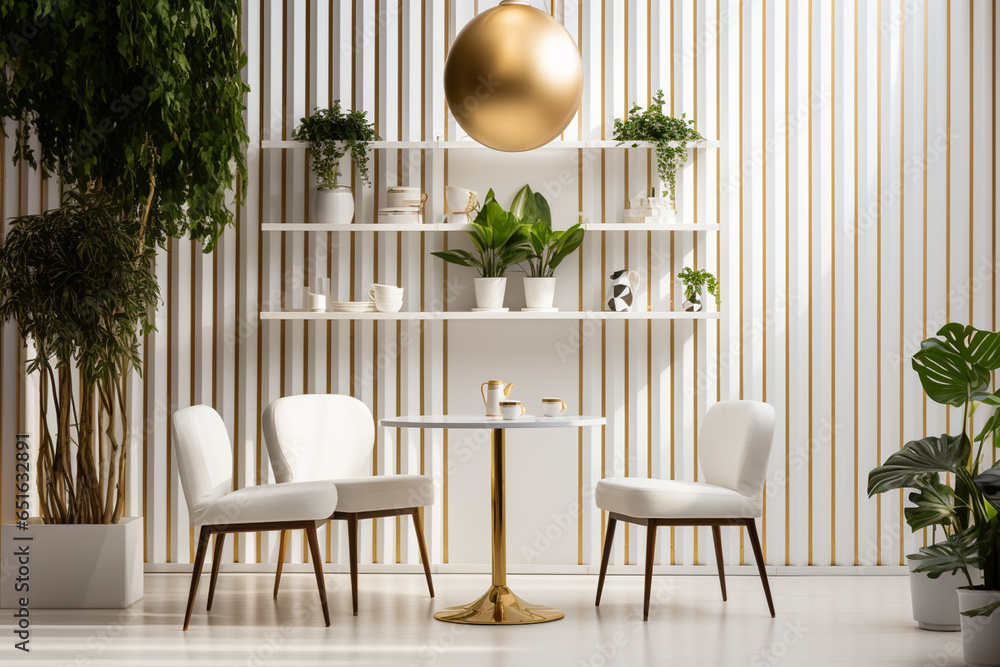 Fototapeta premium seating in an elegant modern interior living room with sofa and table