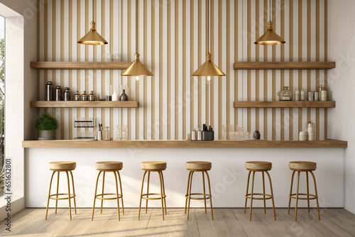 an elegant interior of a kitchen counter and coffee maker with utensil