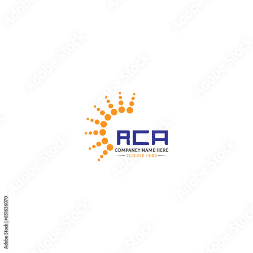  RCA letter technology logo design on white background. RCA logo. RCA creative initials letter IT logo concept. RCA letter design, RCA. photo