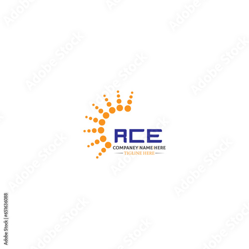  RCE letter technology logo design on white background. RCE logo. RCE creative initials letter IT logo concept. RCE letter design, RCE. photo