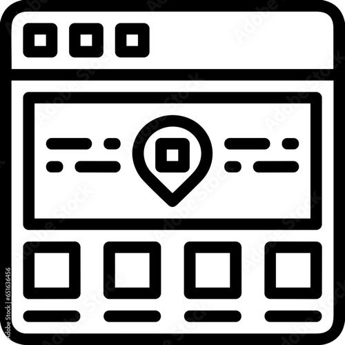 Computer technology icon symbol vector image. Illustration of the dekstop monitor display design image