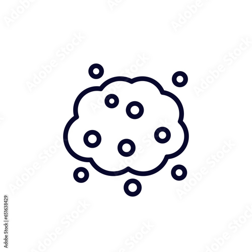 Dust line icon with a cloud