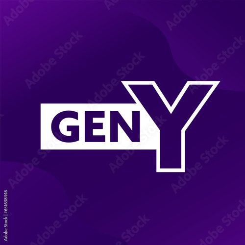 gen Y design for web, vector