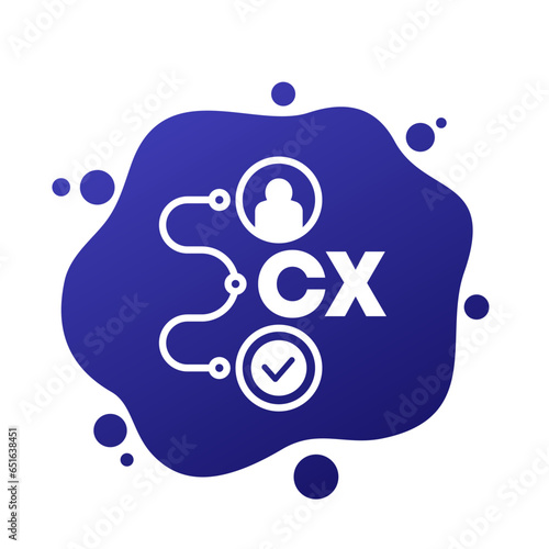 CX, Customer experience vector icon