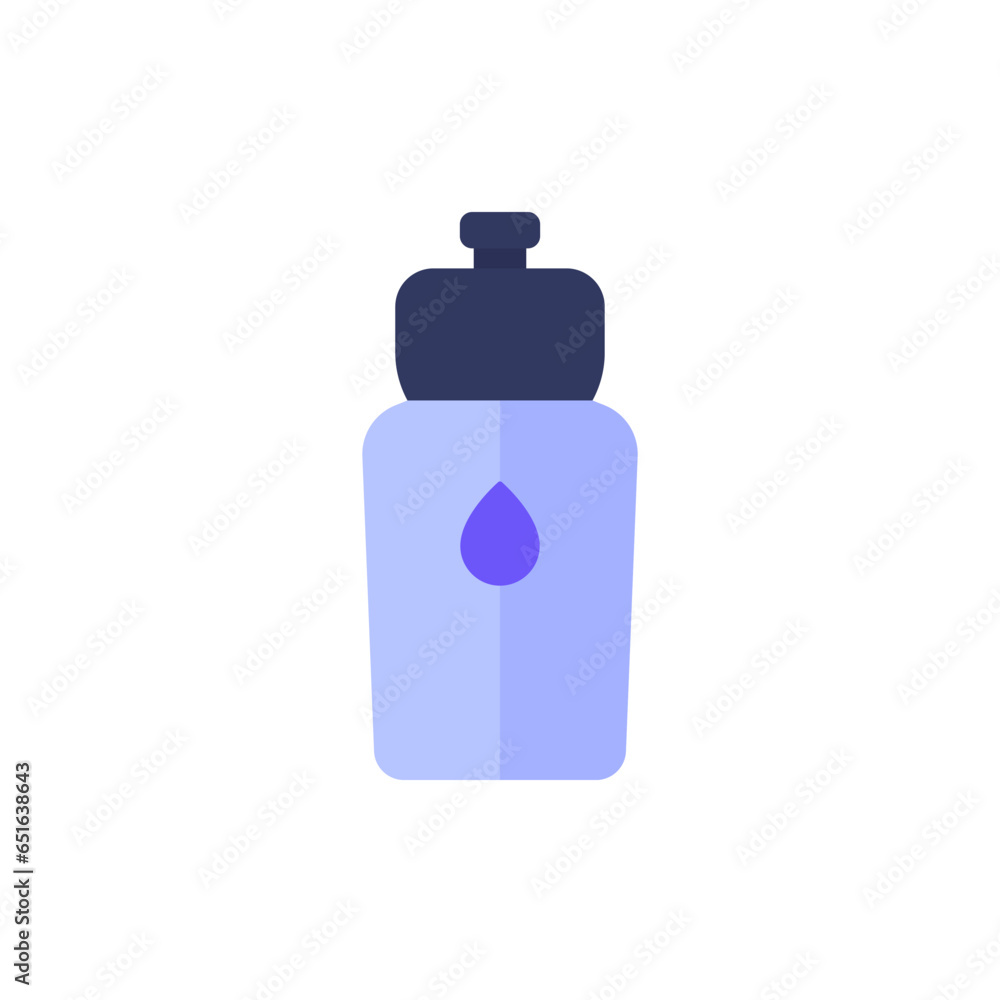 Reusable water bottle icon on white, flat vector Reusable water bottle icon on white, flat vector