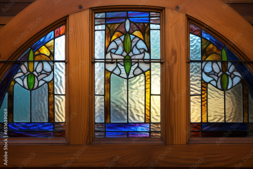 Colorful stained glass window abstract background