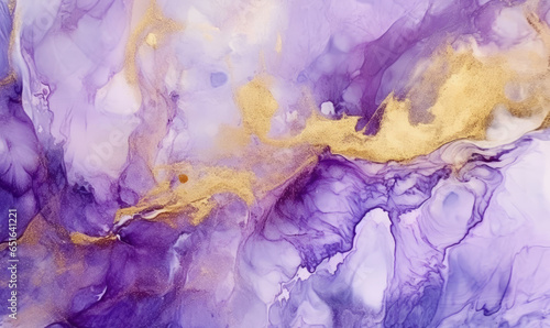 Texture of flow purple liquid paints.