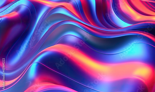 Abstract liquid wave wallpaper. Creative holographic banner.