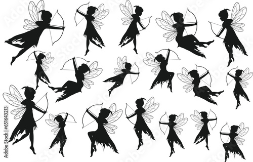 Cute Fairy Silhouette With Arrow