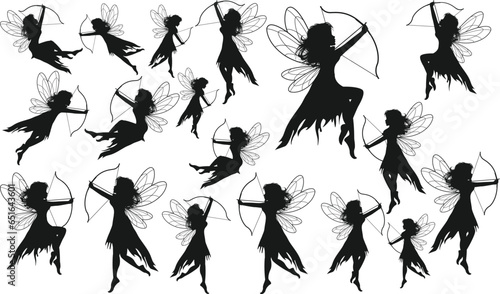 Cute Fairy Silhouette With Arrow