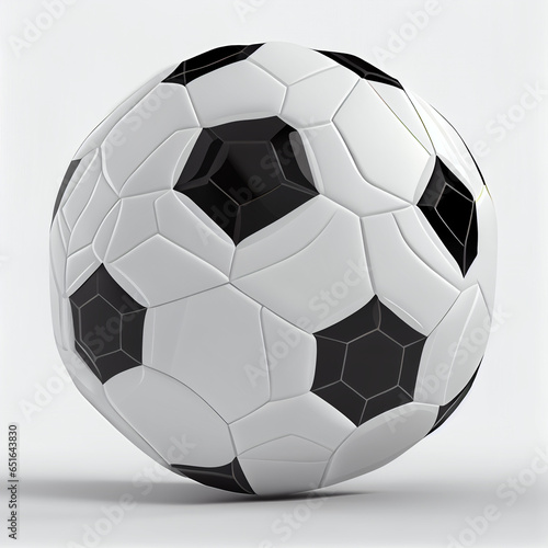 Soccer ball clipart solid white backgrond  Ai generated image