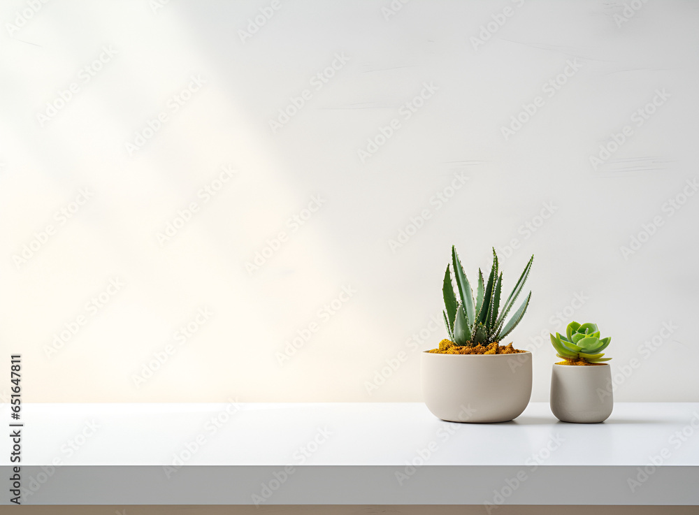 Cactus and succulents on white backround Cactus and succulents on white backround