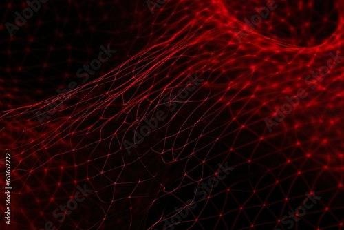 Abstract red net grid texture on black background banner illustration concept for webdesign backdrop   Generative AI