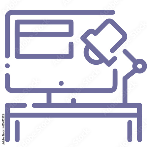 Computer technology icon symbol vector image. Illustration of the dekstop monitor display design image