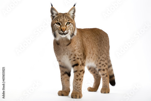Red lynx isolated on a white background