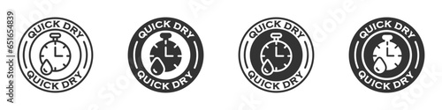 Fotografiet Quick dry badge set. Vector illustration