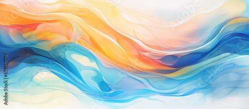 Fluid colorful patterns in abstract artwork