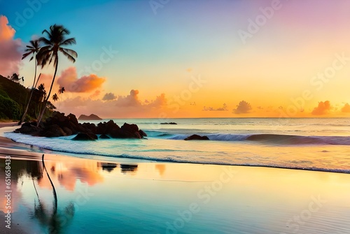 Pacific sunrise at Lanikai beach © Muhammad