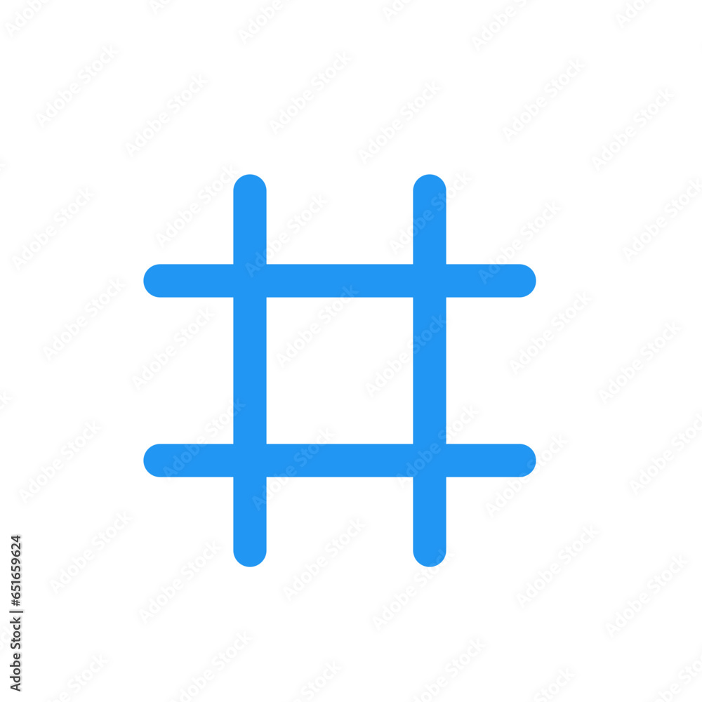 Obraz premium Blue Hashtag icon 