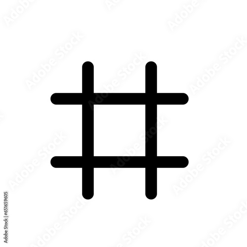 Black Hashtag icon 