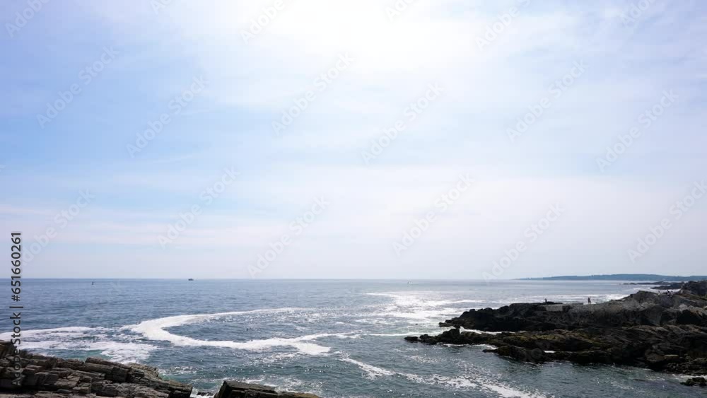 rocky inlet along Maine's coastline at Portland rocky inlet along Maine's coastline at Portland