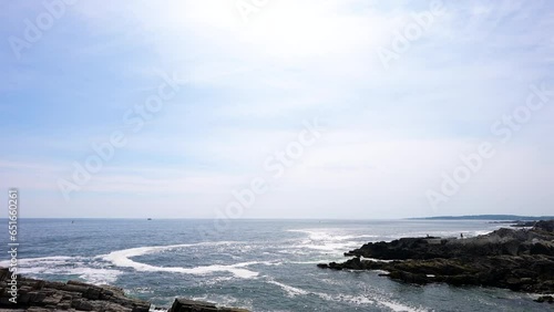 rocky inlet along Maine's coastline at Portland