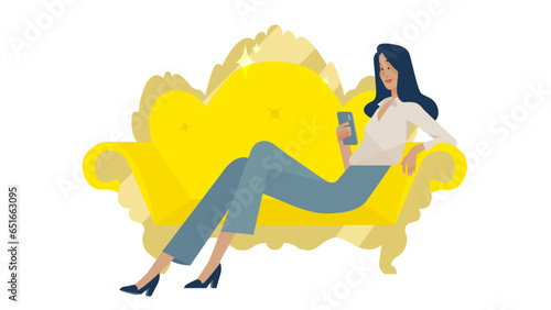 Woman on the couch
