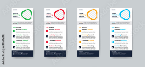 Modern creative corporate business dl flyer or rack card layout concept background flyer brochure cover template for grow up your business to the next level