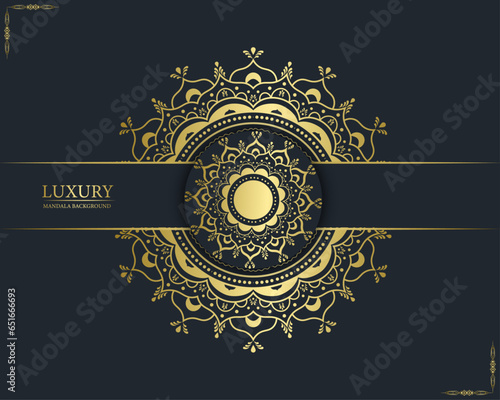 Luxury mandala background with golden arabesque pattern Arabic Islamic east style.decorative mandala for print