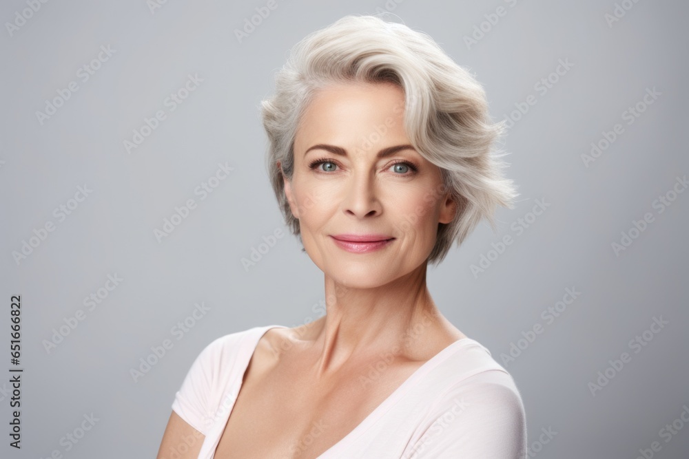 Happy 50s middle aged woman model touching face skin looking in mirror reflection. Smiling mature old lady pampering, healthy moisturized skin care, aging beauty, skincare treatment cosmetics concept Happy 50s middle aged woman model touching face skin looking in mirror reflection. Smiling mature old lady pampering, healthy moisturized skin care, aging beauty, skincare treatment cosmetics concept