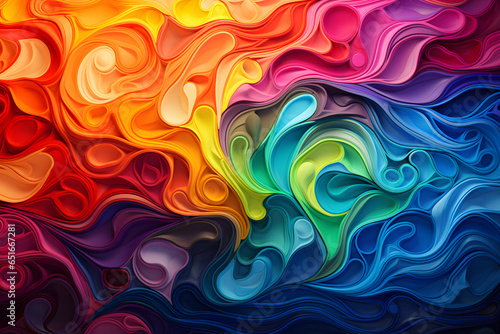 Multicolor rainbow abstract waves geometric background