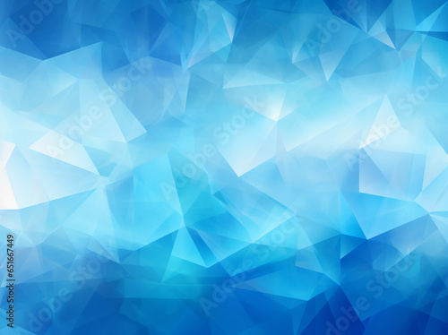 Abstract blue triangle background - Generative AI illustration 