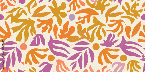 Wavy shapes and swirling strokes. Vector seamless pattern. Attractive multi-colored design, children's doodle lines, suitable for general background illustrations.