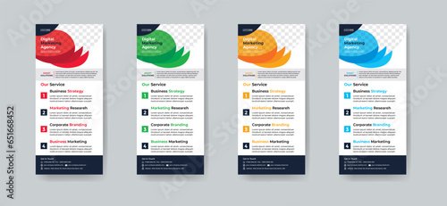 Modern creative corporate business dl flyer or rack card layout concept background flyer brochure cover template for grow up your business to the next level