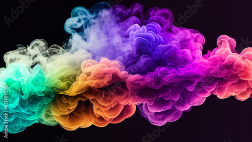 Artistic Vortex: Colorful Smoke Abstract Backdrop