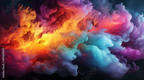 Abstract wave of colorful smoke. © NorLife