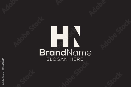 Vector awesome minimalist Trendy letter H n logo design