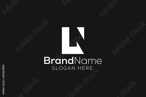 Vector awesome minimalist Trendy letter L N logo design