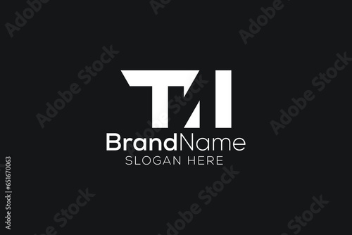 Vector awesome minimalist Trendy letter T N logo design