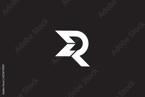 vector awesome minimalist letter D R logo design