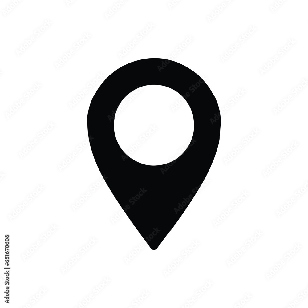 vector icon of simple forms of point of location vector icon of simple forms of point of location