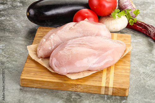 Raw chicken breast for cooking