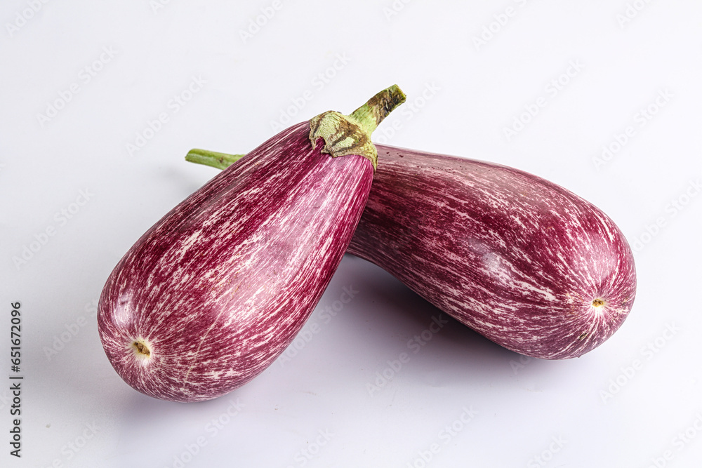 Fototapeta premium Ripe purple graffiti eggplant for cooking