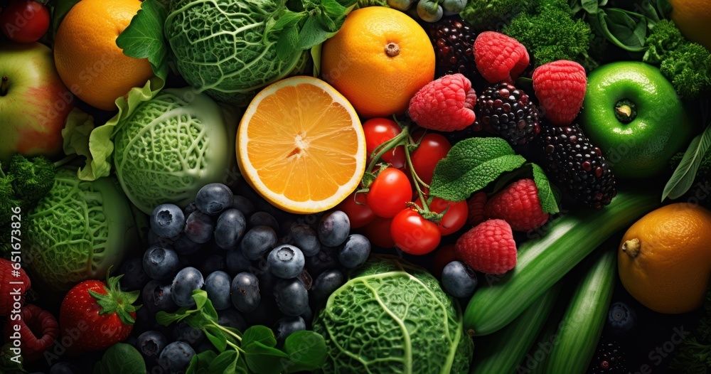 Colorful array of antioxidant-rich fruits and vegetables Colorful array of antioxidant-rich fruits and vegetables