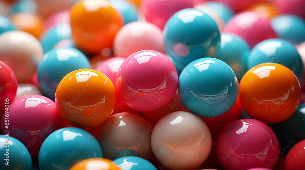 pop art background illustration of 3d balls. ai generative pop art background illustration of 3d balls. ai generative