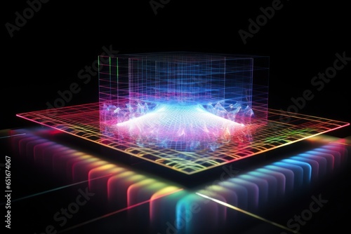 Holography and Scientific Visualization, Light Waves, Three-Dimensional Technology Concept Background