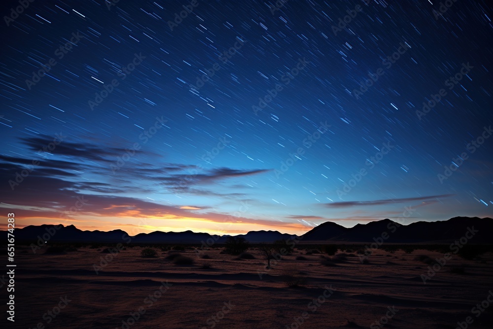 A vast starlit sky above a desert landscape, Desert Nightscapes, Celestial Wonders, Midnight in the Dunes, Stargazing Beauty, Desert Astronomy