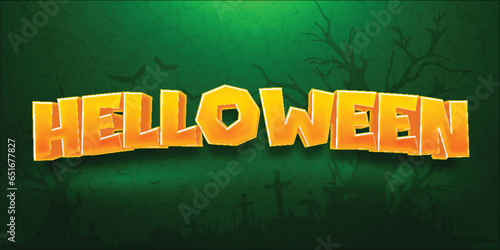 text effect ilustration, ilustration text effect, helloween text effect editable with graphic style