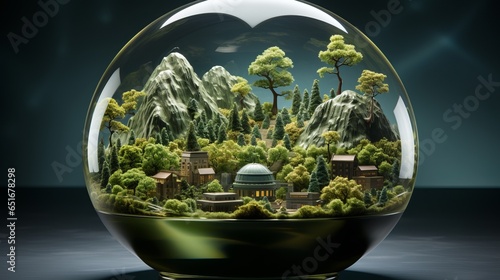 Exploring the Ecological Web: Earth's Marvels Unveiled Through a Captivating 3D Map, generative AI